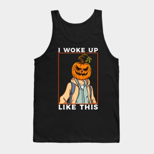 Funny Pumpkin Meme Graphic Men Kids Women Halloween Tank Top